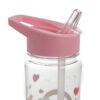 BOT05T_002 Reusable Enchanted Rainbow Unicorns Shatterproof Tritan 550ml Water Bottle with Flip Straw