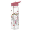 BOT05T_006 Reusable Enchanted Rainbow Unicorns Shatterproof Tritan 550ml Water Bottle with Flip Straw