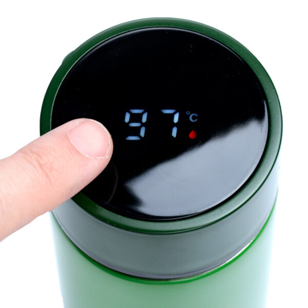 Reusable Stainless Steel Hot & Cold Insulated Drinks Bottle Digital Thermometer - Minecraft Creeper