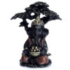 GAN18_001 Black and Gold Ganesh Sitting Under Tree