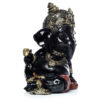 GAN19_009 Decorative Ornament - Black and Gold Ganesh