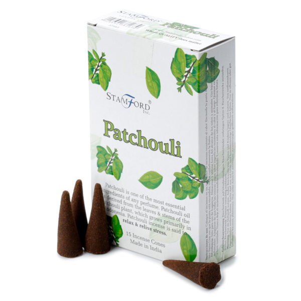 INC212C_001 Stamford Hex Incense Cones - Patchouli 6 packs