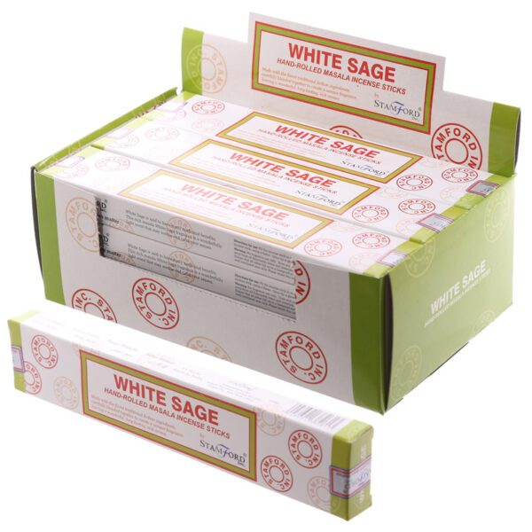 INC423_001 Stamford Masala Incense Sticks - White Sage 12 packs