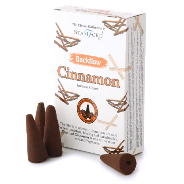 INC662_001 Stamford Backflow Incense Cones - Cinnamon 12 packs