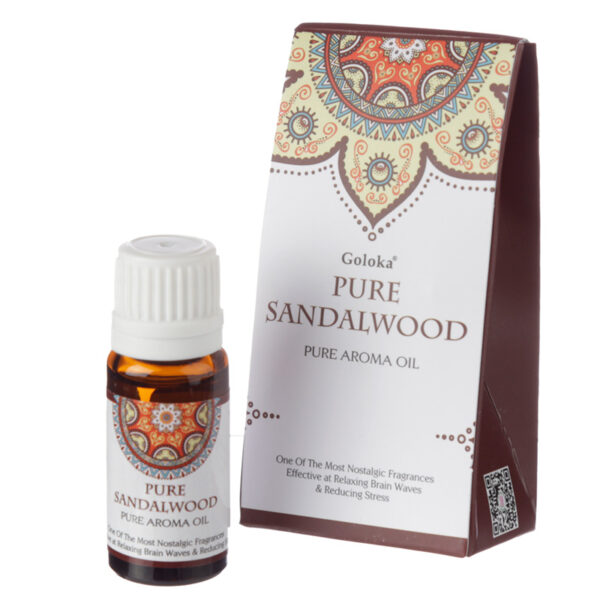 Goloka Fragrance Aroma Oils - Pure Sandalwood 10ml 6 Pack