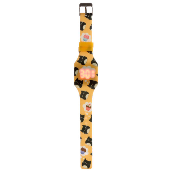 WATC03_002 Silicone Digital Watch - Feline Fine Cat