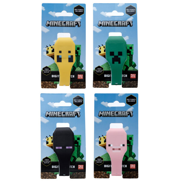 WATC20_001 Silicone Digital Watch - Minecraft Faces