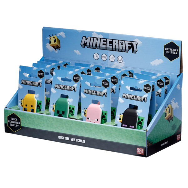 WATC20_010 Silicone Digital Watch - Minecraft Faces