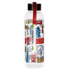 BOT59_004 Reusable  London Icons 500ml Water Bottle with Metallic Lid