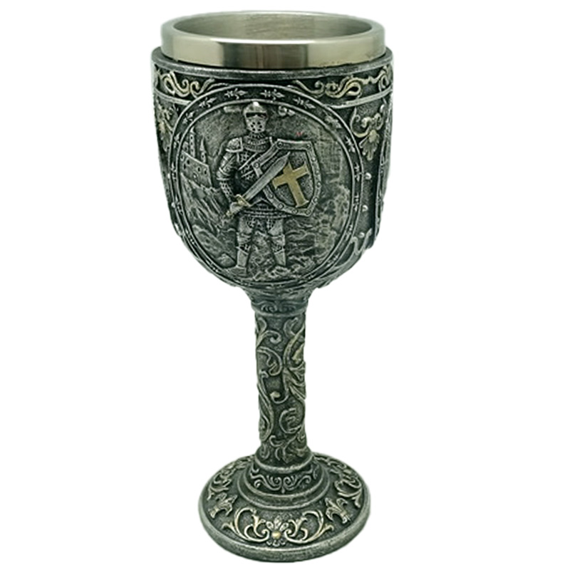 Decorative Goblet - Knight and Castle