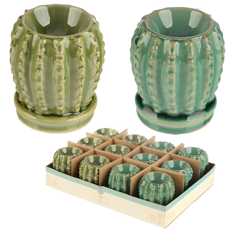 OB277_001 (1) Mini Ceramic Oil Burner - Cactus