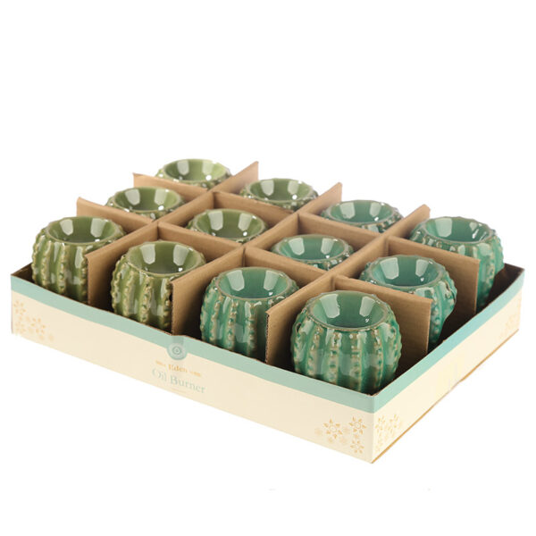 OB277_010 Mini Ceramic Oil Burner - Cactus