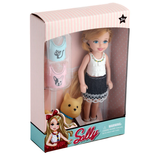 TY802_008 Sally Dress Up Doll with Dog and Accessories