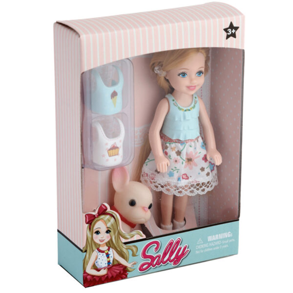 TY802_009 Sally Dress Up Doll with Dog and Accessories