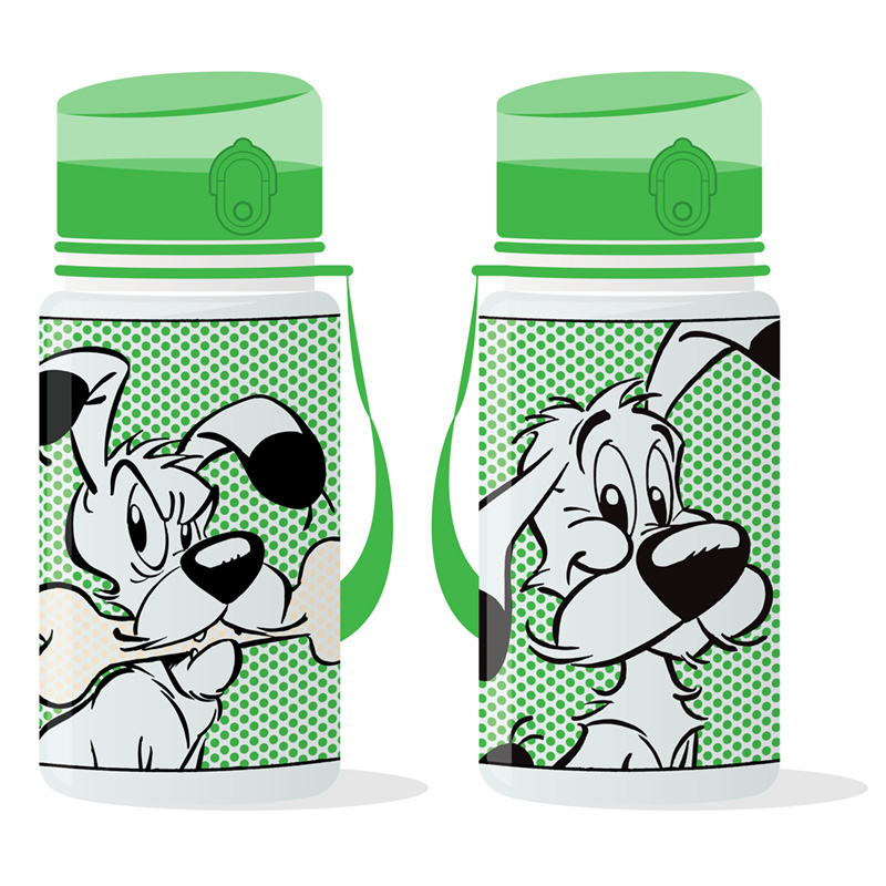 BOT225_001 Shatterproof Pop Top Children's Water Bottle - Idefix (Dogmatix) 350ml