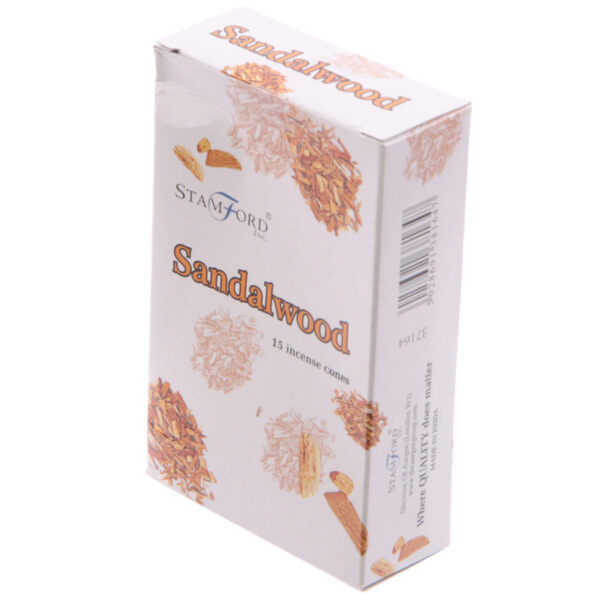INC225C_003 Stamford Hex Incense Cones - Sandalwood 6 packs