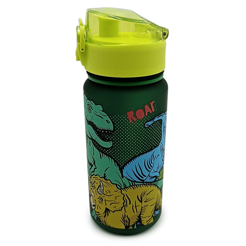 Shatterproof Pop Top Children's Water Bottle - Dinosauria 350ml
