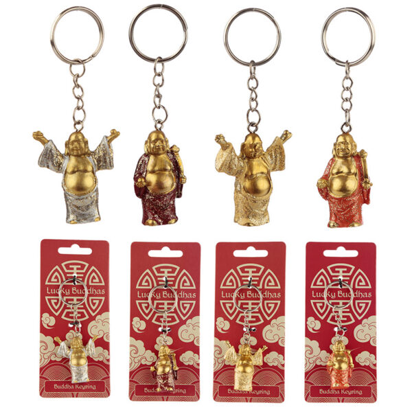 BUD315_001 Fun Collectable Lucky Buddha Keyring
