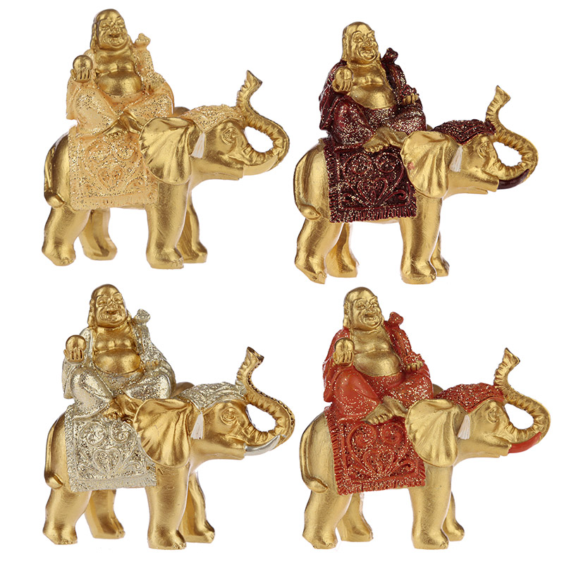 BUD316_001 Fun Collectable Mini Lucky Buddha and Elephant