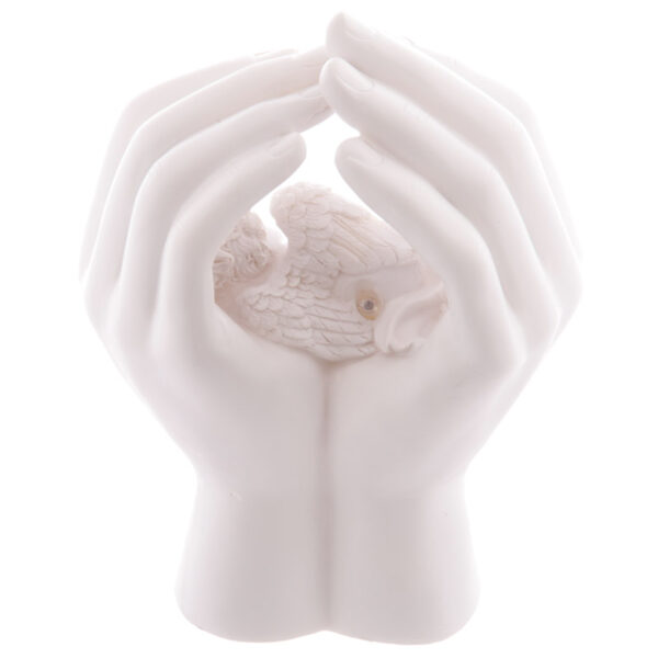 CHE66_004 LED Cute Hands and Sleeping Cherub Ornament