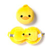CUSH225_001 DUck Relaxeazzz Plush Round Travel Pillow & Eye Mask Set