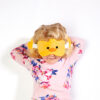 CUSH225_002 DUck Relaxeazzz Plush Round Travel Pillow & Eye Mask Set