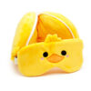 CUSH225_003 DUck Relaxeazzz Plush Round Travel Pillow & Eye Mask Set