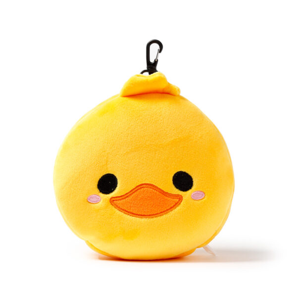 CUSH225_004 DUck Relaxeazzz Plush Round Travel Pillow & Eye Mask Set