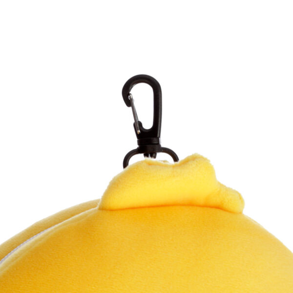 CUSH225_006 DUck Relaxeazzz Plush Round Travel Pillow & Eye Mask Set