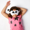 Panda Relaxeazzz Plush Round Travel Pillow & Eye Mask Set