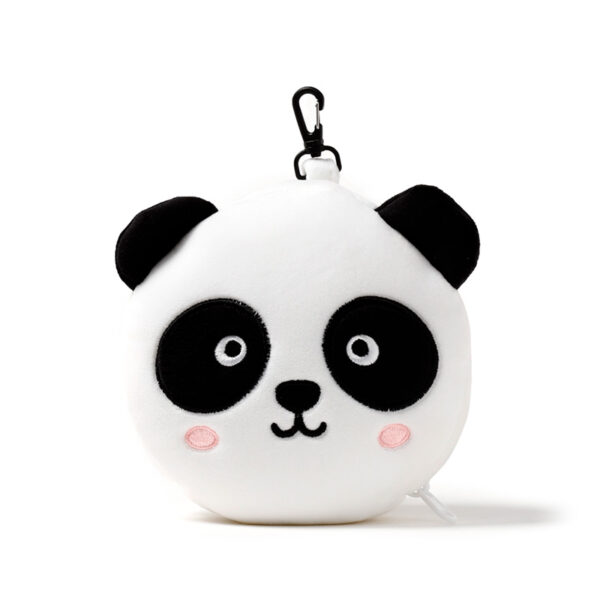 Panda Relaxeazzz Plush Round Travel Pillow & Eye Mask Set
