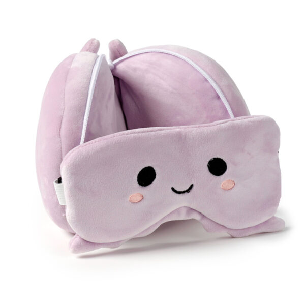 Octopus Relaxeazzz Plush Round Travel Pillow & Eye Mask Set