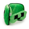 CUSH306_003 Minecraft Creeper Shaped Relaxeazzz Plush Travel Pillow & Eye Mask Set