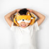 CUSH313_002 Adoramals Finnick the Fox Relaxeazzz Travel Pillow & Eye Mask Set