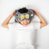 CUSH317_002 Adoramals Winston the Owl Relaxeazzz Travel Pillow & Eye Mask Set