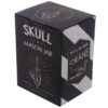 JAR29_008 Glass Drinking Jar with Lid & Straw - Skull Shaped