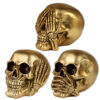 Speak No, Hear No, See No Evil Set of 3 Skulls