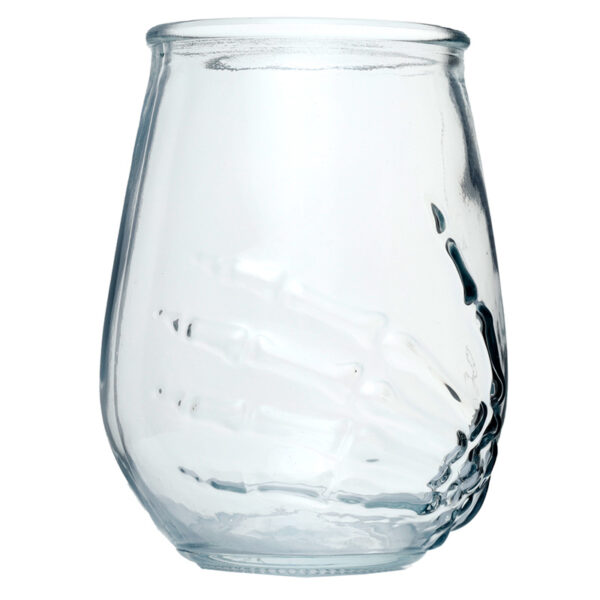 Skeleton Hand Set of 2pcs Glass Tumblers