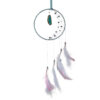DC67_002 Dreamcatcher with Agate Charm - White Sickle Crescent Moon