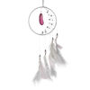 DC67_003 Dreamcatcher with Agate Charm - White Sickle Crescent Moon
