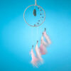 DC67_004 Dreamcatcher with Agate Charm - White Sickle Crescent Moon