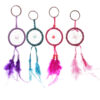 DCK02_001 Dreamcatcher Keyring - Bright Mini Feathers