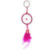 DCK02_002 Dreamcatcher Keyring - Bright Mini Feathers