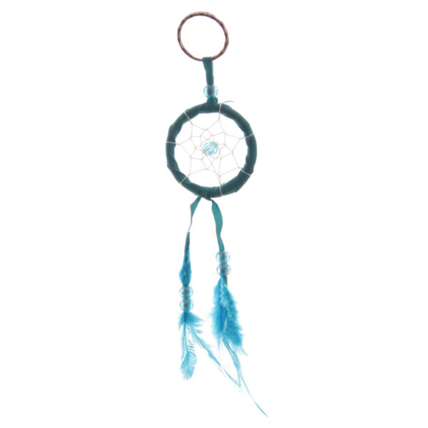 DCK02_004 Dreamcatcher Keyring - Bright Mini Feathers