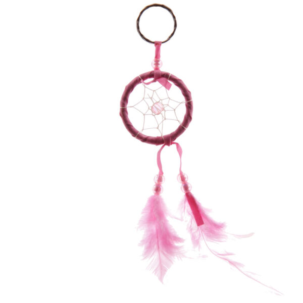 DCK02_005 Dreamcatcher Keyring - Bright Mini Feathers