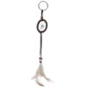 DCK03_004 Dreamcatcher Keyring - Mini Feathers with Beads