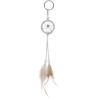 DCK03_007 Dreamcatcher Keyring - Mini Feathers with Beads