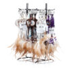 DCK03_009 Dreamcatcher Keyring - Mini Feathers with Beads