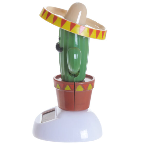 FF87_004 Fun Collectable Cactus wearing Sombrero Solar Powered Pal