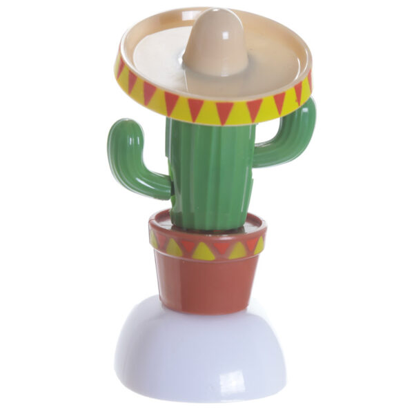FF87_005 Fun Collectable Cactus wearing Sombrero Solar Powered Pal